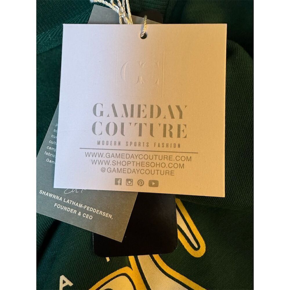 Green Bay Packers NFL Women's Rhinestone Star Sleeve Sweatshirt Green Size Large - Picture 15 of 16